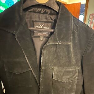 Women’s black suede coat - Wilson’s Leather brand